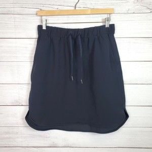 Lululemon On The Fly Black Women's Sport Skirt Size 10 Linerless